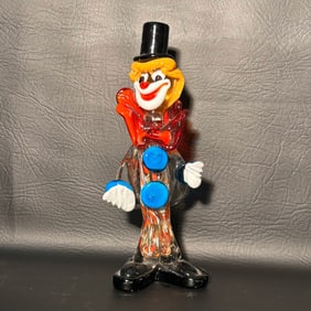 Vintage Handblown Murano Glass Clown