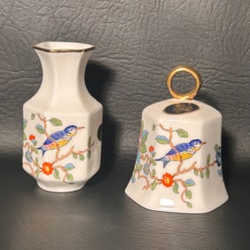 Aynsley Pembroke Fine Bone China Bell & Vase Pair, MADE IN ENGLAND