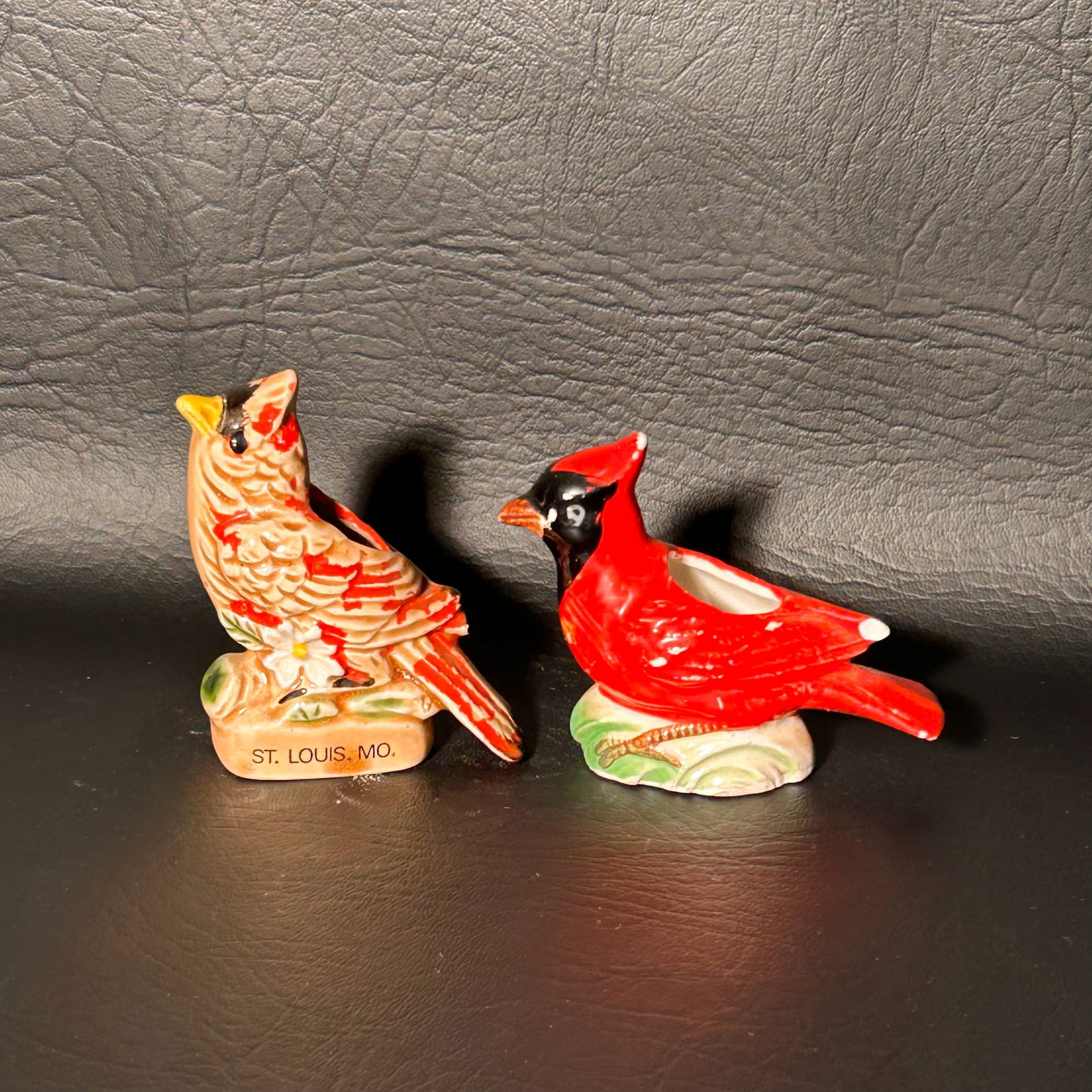 St. Louis RedBird Toothpick Holder Pair, Male/Female, JAPAN (1 of 5)
