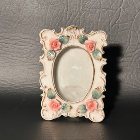 Vintage Lefton Miniature Porcelain Picture Frame