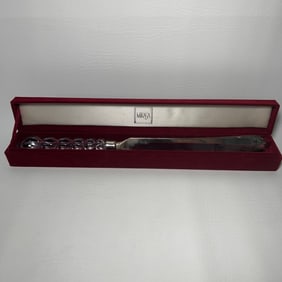 Mikasa Rousseau Cake Knife Crystal Handle with Silver Plated Blade