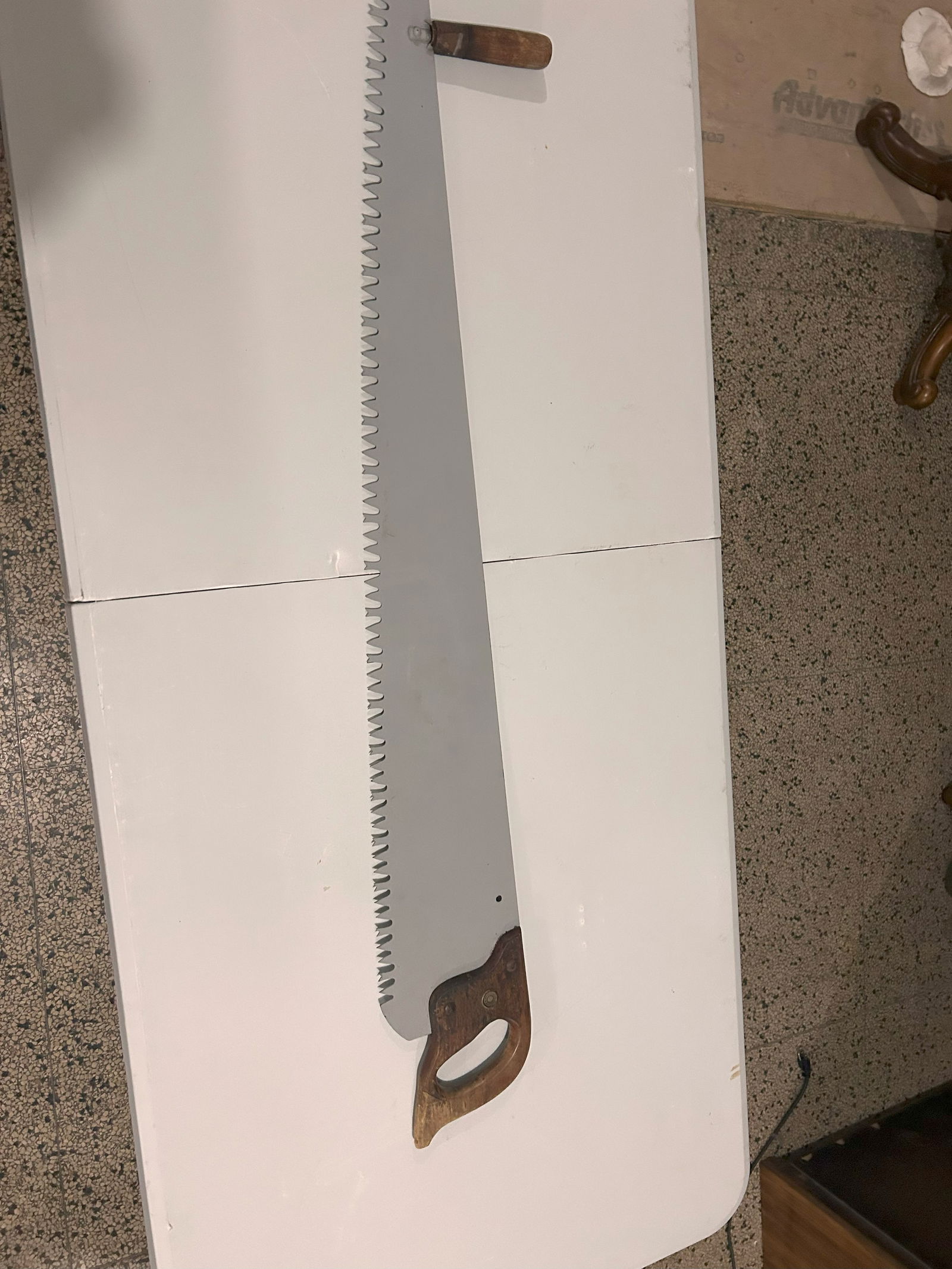 Antique Timber Cross Cut Hand Saw (1 of 4)