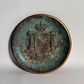 Bronze Coat of Arms Wall Plaque "Furstentum Liechenstein"