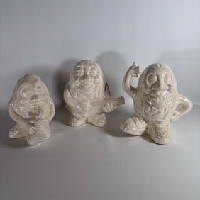 Lusterware Pottery California Raisins, Set of 3