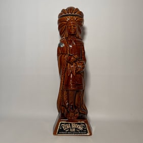 1968 Ezra Brooks Indian Chief Whiskey Decanter