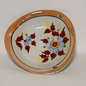 Vintage Japanese Lusterware Handpainted Trinket Dish