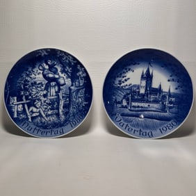 1980's Bareuther Mother's and Father's Day Ceramic Decor Plate