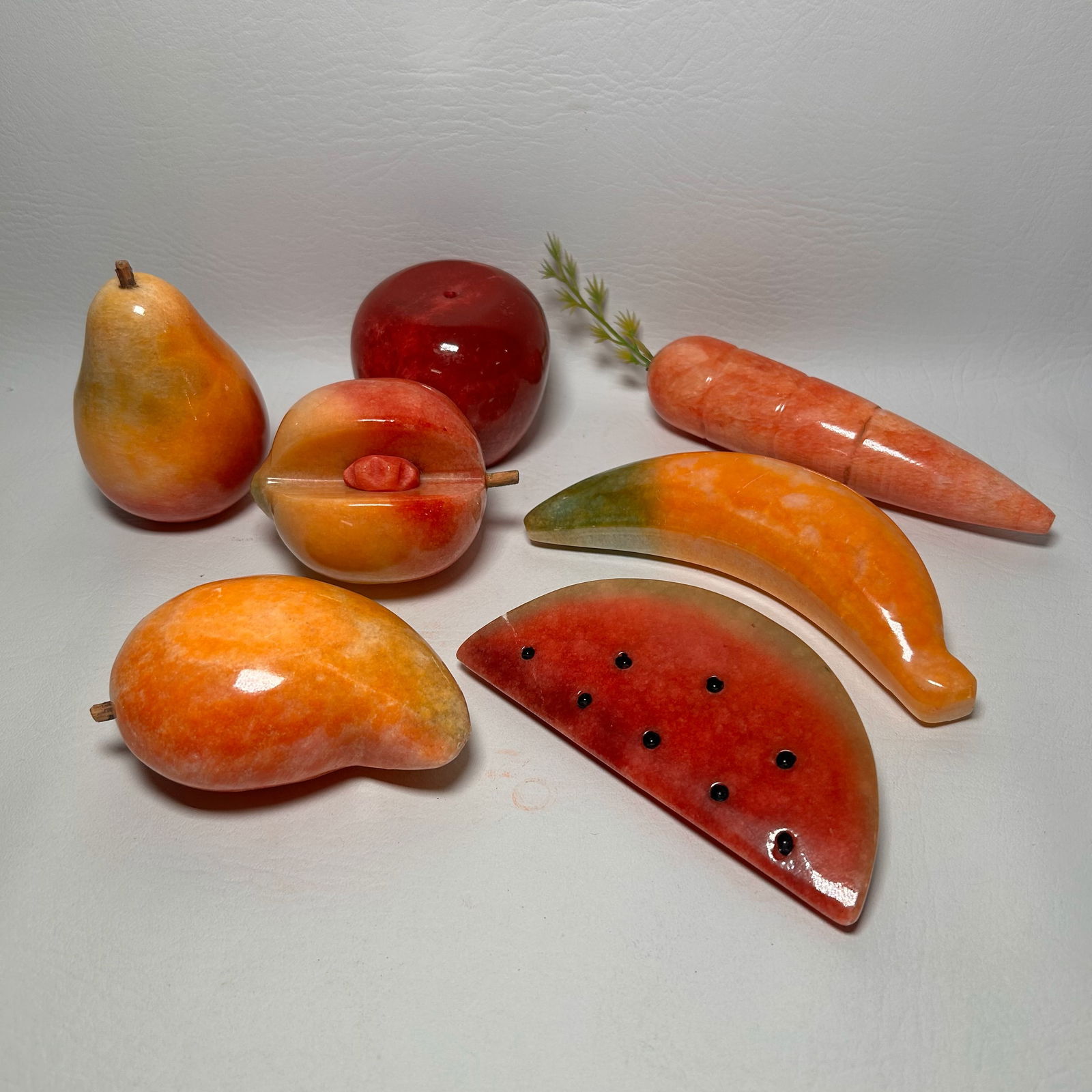 Vintage Stone Life Size Fruit Set: Measurements available upon request