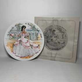 Limoges 1976 Porcelain "Inaccessable Woman" French Display Plate with Certificate and Box