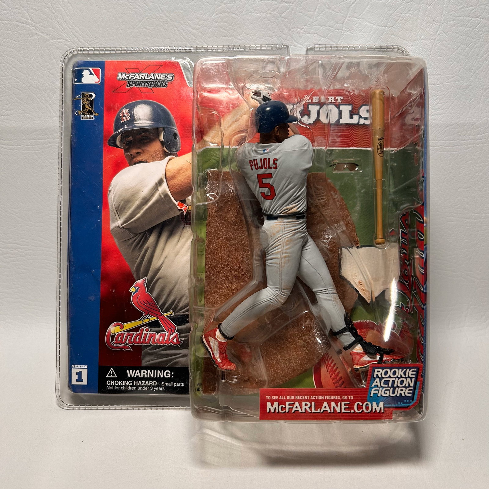 NEW McFarlane's Sportpicks STL Cardinals Albert Pujols Rookie MLB Action Figure (1 of 4)