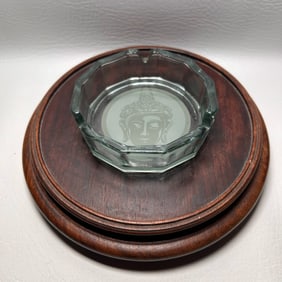 Midcentury Decorative Buddha Glass Ashtray