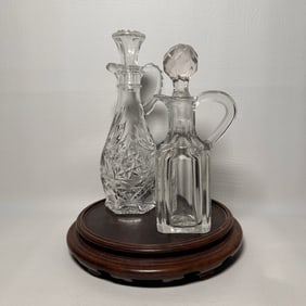 Vintage Glass Cruet Pair