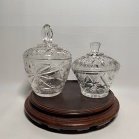 Vintage Glass Candy Dish Pair, Anchor Hocking?