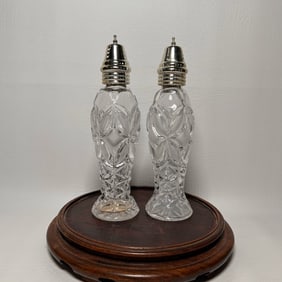 1960's Cut Crystal Salt and Pepper Shaker Set, GERMANY