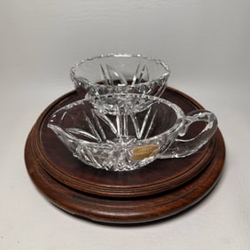 Vintage Nachtmann Lead Crystal Sugar & Cream Set, GERMANY