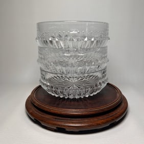 Vintage Crystal Heavy Bowl Set of 3