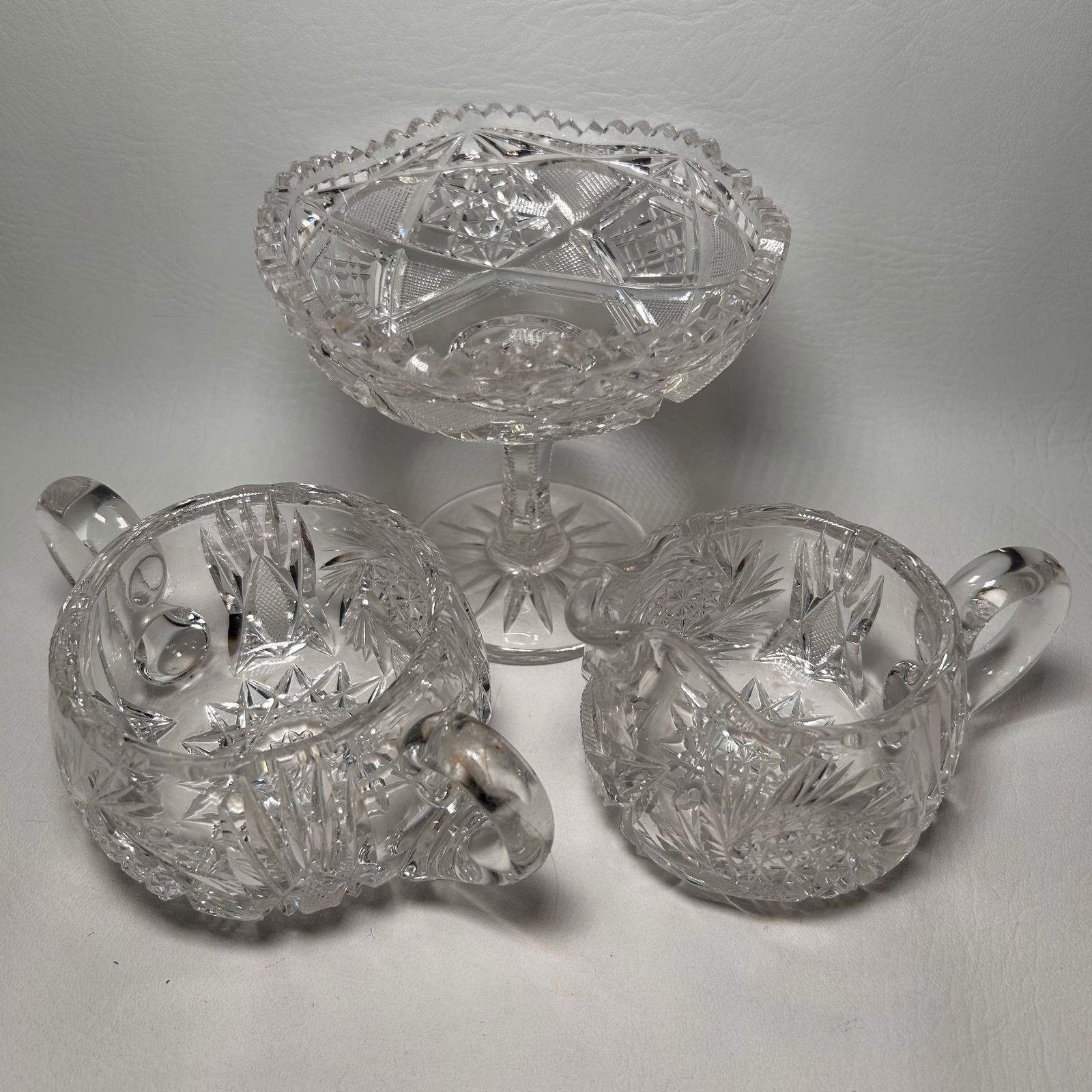 Early 1900's Antique American Brilliant Period Cut Crystal Tableware Set (1 of 7)