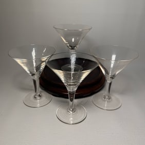 Vintage Miniature Martini Glass Set of 4