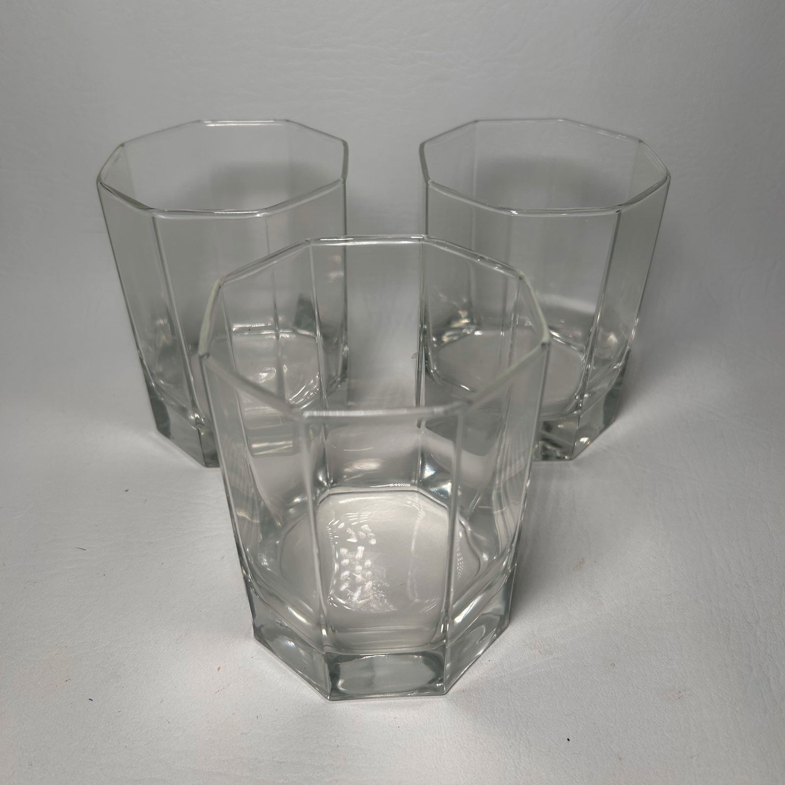 Vintage Octagonal Whiskey Glass Set of 3 (1 of 4)