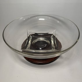 MCM Vintage Glass Serving Bowl