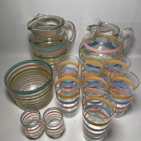 Vintage Libbey Fiestaware Complete Set