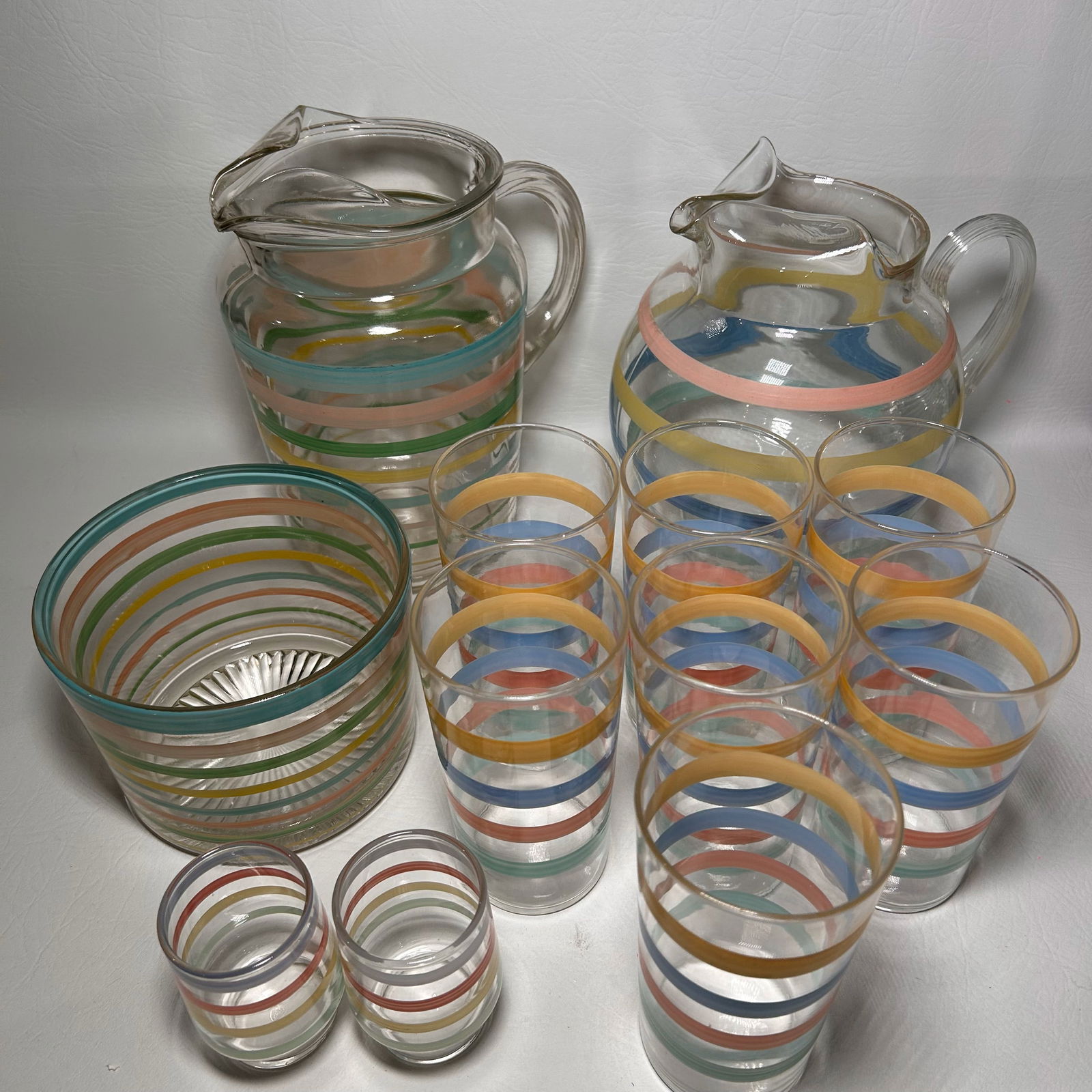 Vintage Libbey Fiestaware Complete Set: Measurements available upon request