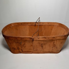 Vintage Wooden Slat Basket