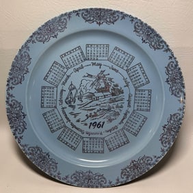 Beautiful 1961 Calendar Plate, USA
