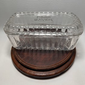 Midcentury Vintage Glass "Food Saver" Refridgerator Container