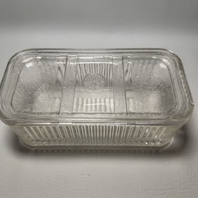 Midcentury Vintage Glass Food Saver Refridgerator Container