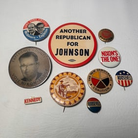 Authentic Vintage Political Pins