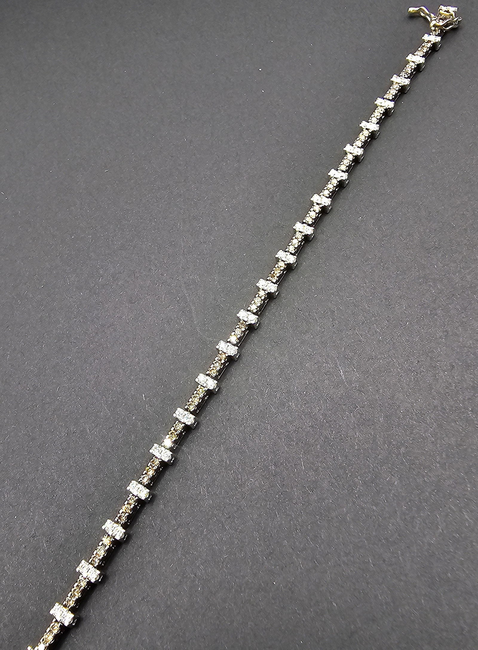 Thin Brown Diamond Bracelet (1 of 3)