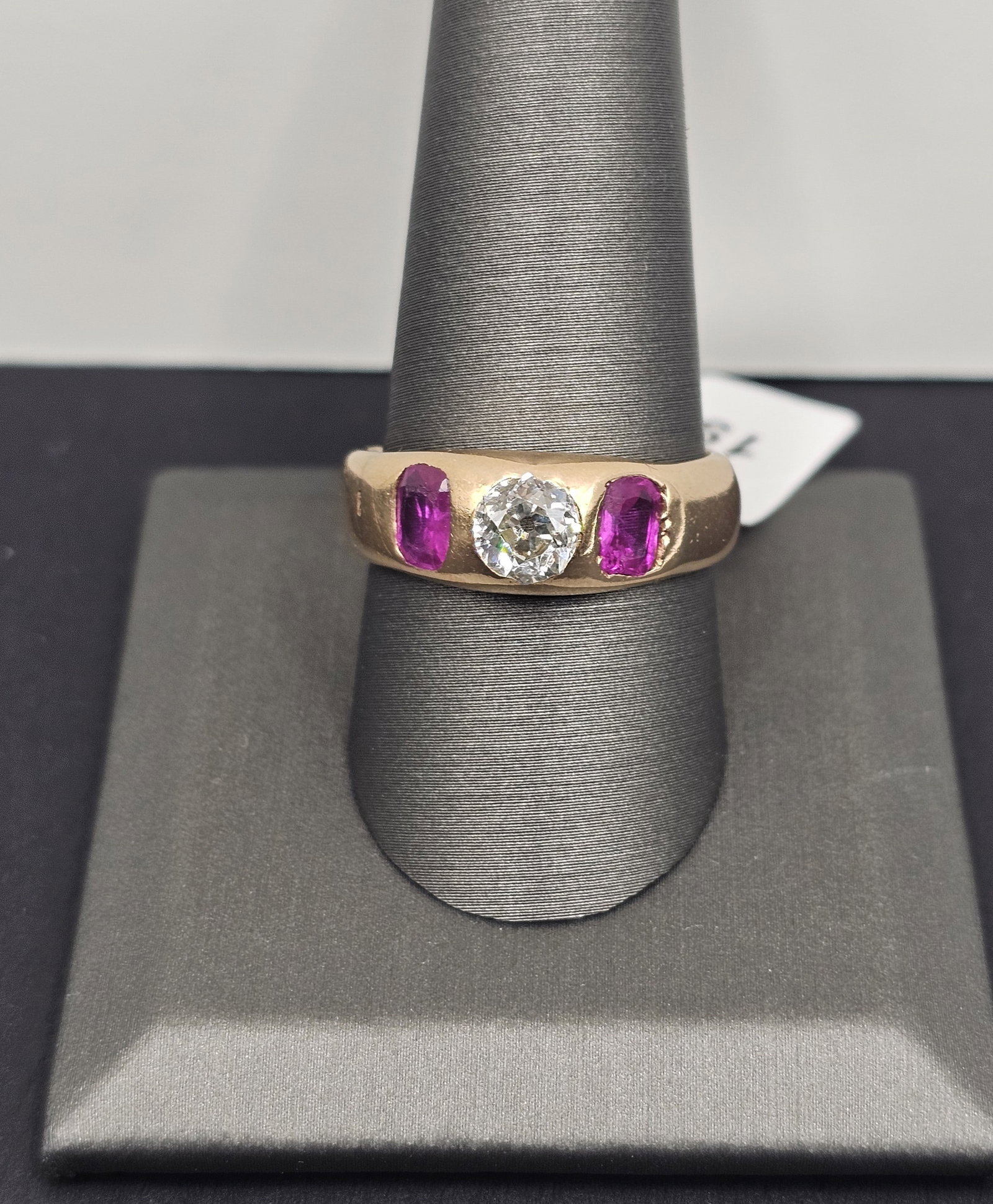 Men's Diamond & Ruby Gold Ring (1 of 6)