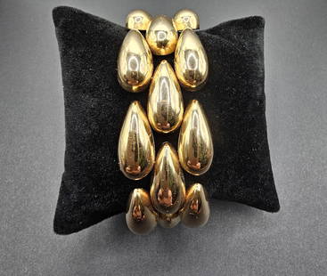 18k Gold Teardrop Bracelet: 18k Gold Teardrop Bracelet