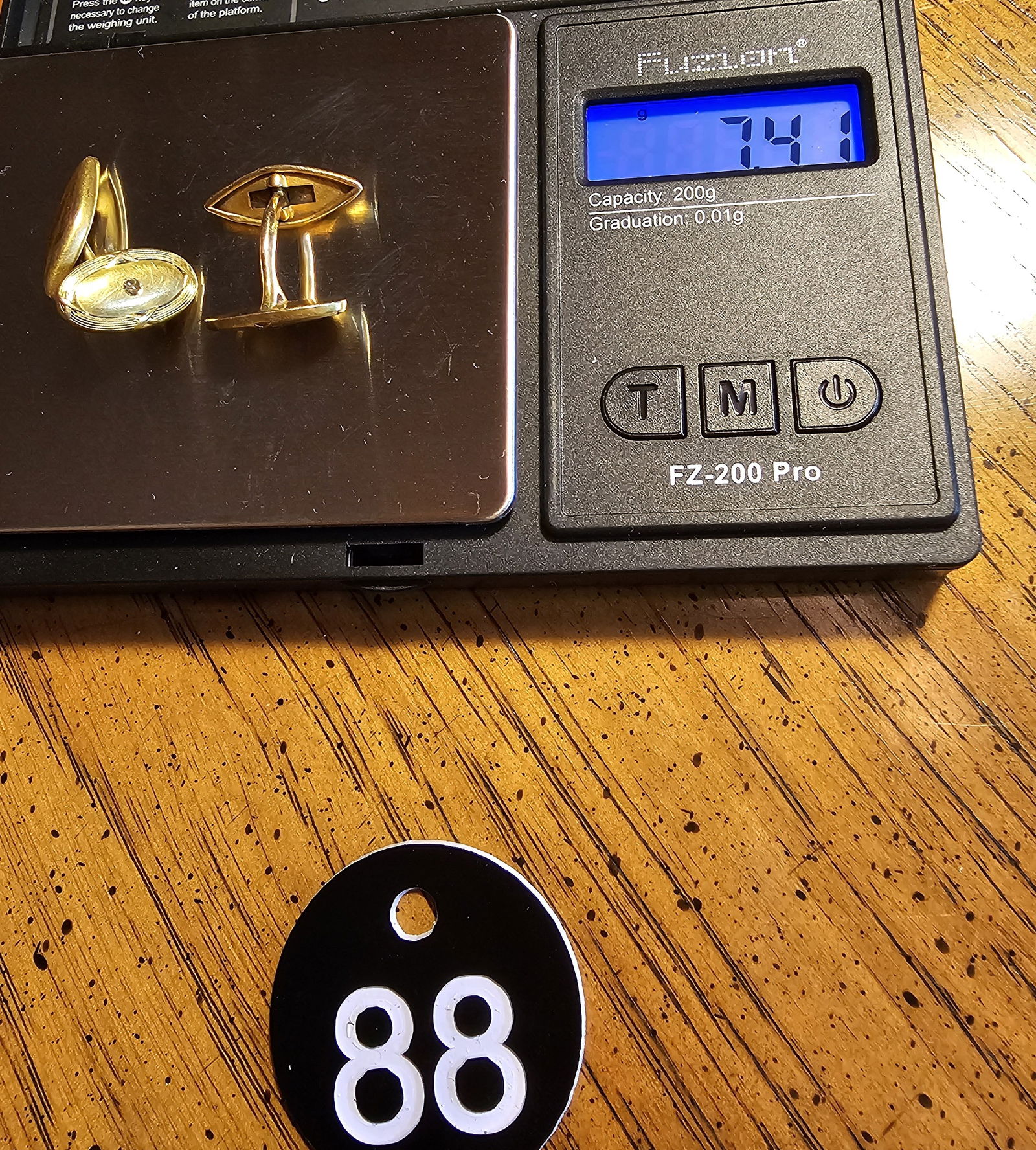 Antique Gold & Diamond Cuff Links (1 of 1)