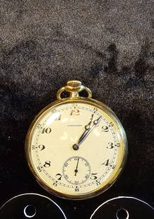 18K Longines Pocket Watch: 2" tall, 18K, 58.56 grams