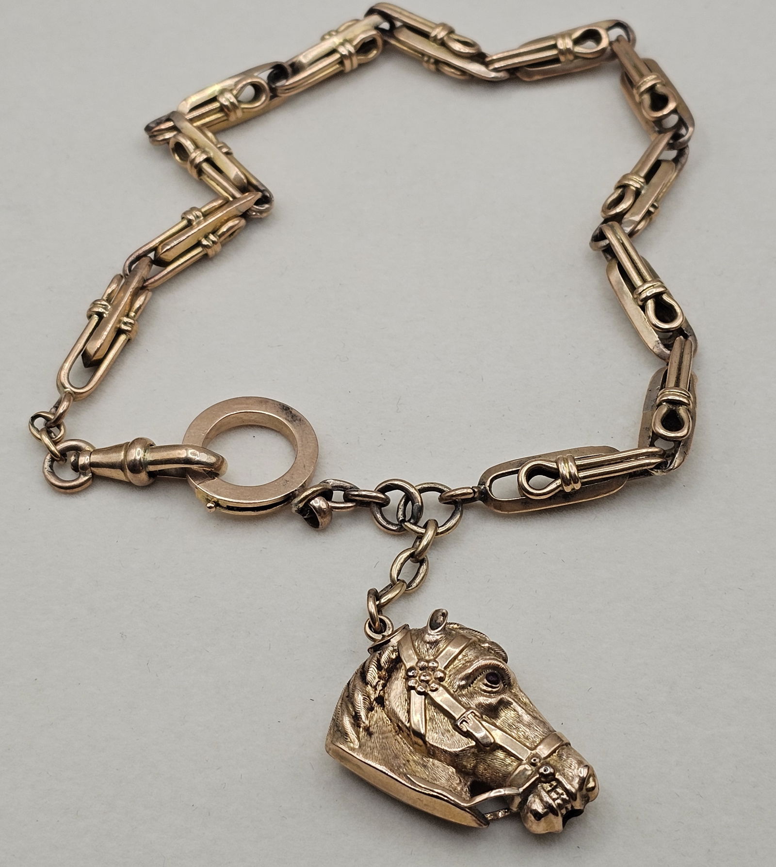 Vintage horse Head Watch Fob Chain (1 of 2)