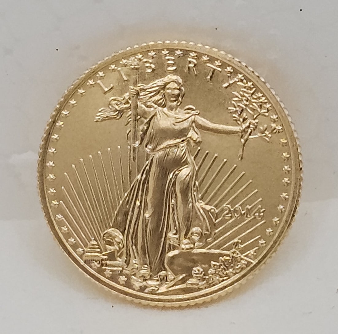 Uncirculated 2014 American Eagle $5 Gold Coin (1 of 2)