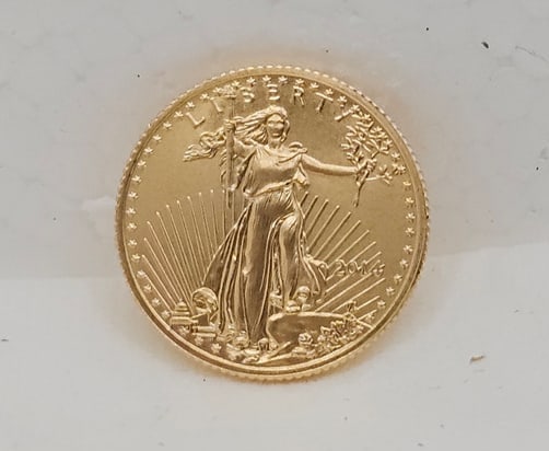 Uncirculated 2014 American Eagle $5 Gold Coin (1 of 2)