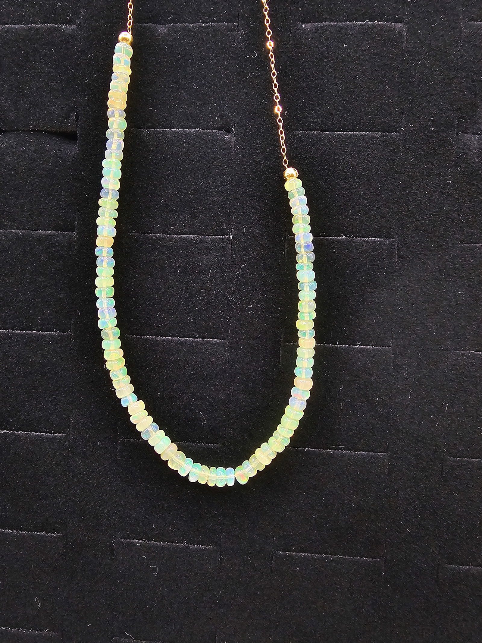 20" Sabino glass and 14K necklace: 20" Sabino glass and 14K necklace