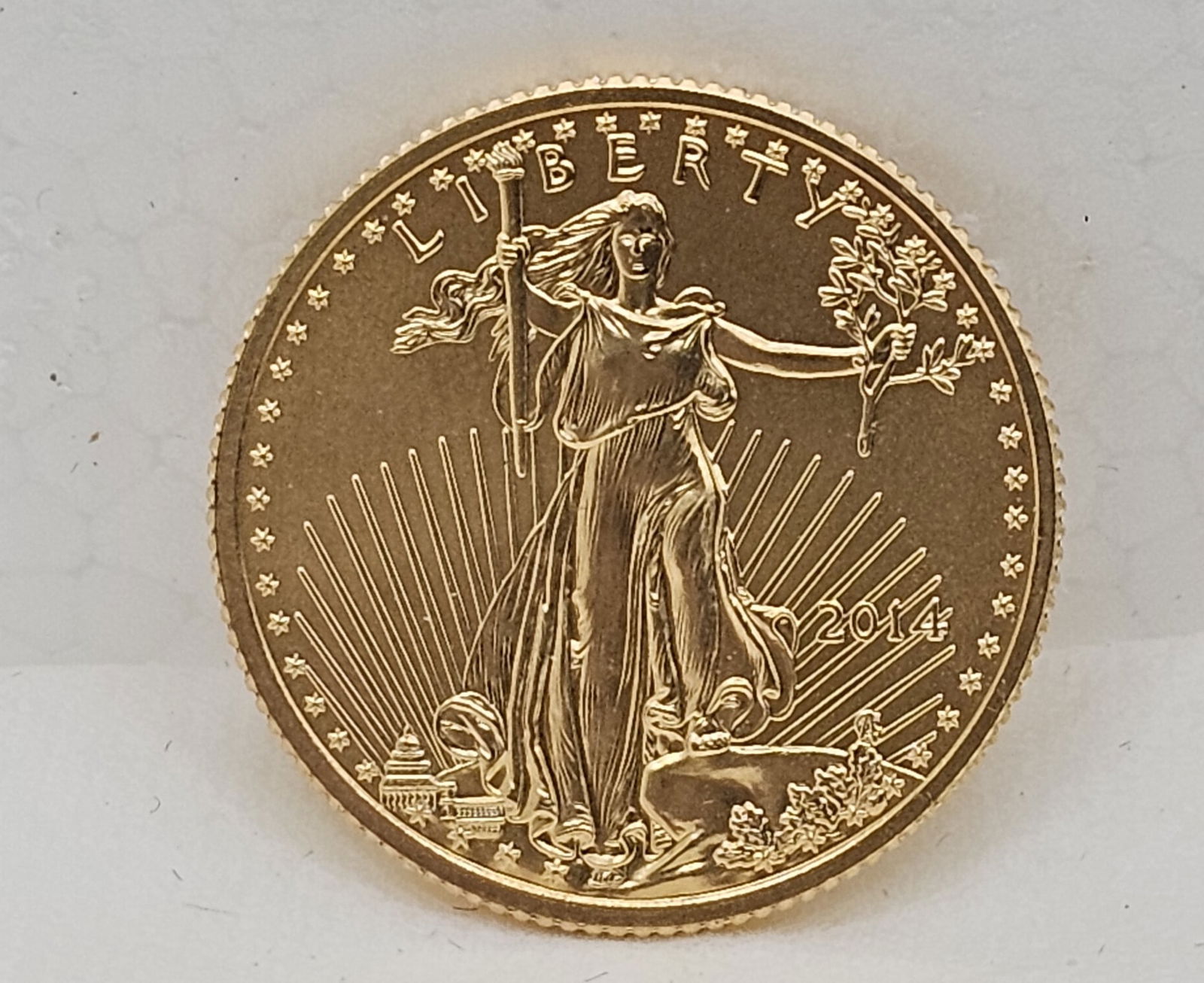 2014 UNC American Eagle $10 Gold Coin: 1/4 oz. Fine Gold