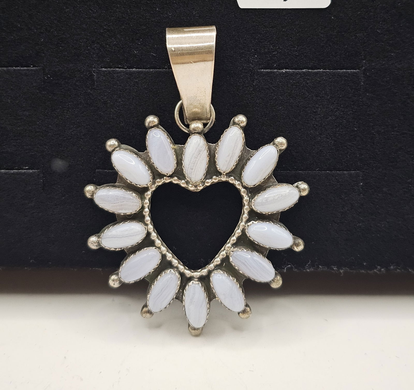 Large Sterling Pendant with Amethyst Cabochons: Large Sterling Pendant with Amethyst Cabochons