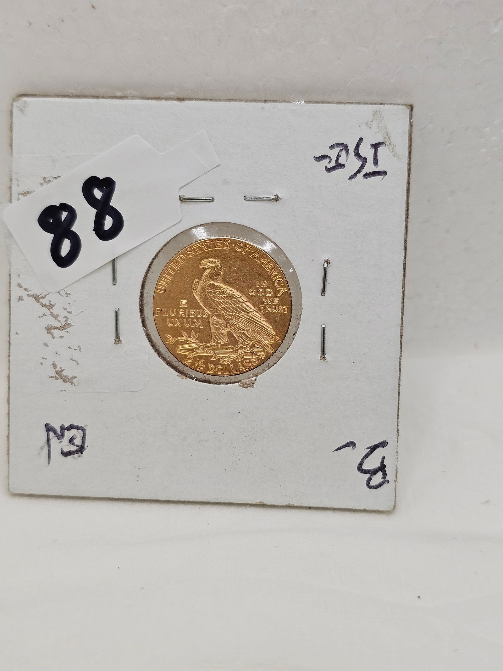 1927 Rare Indian Head $2.50 Gold Coin: Excellent Condition