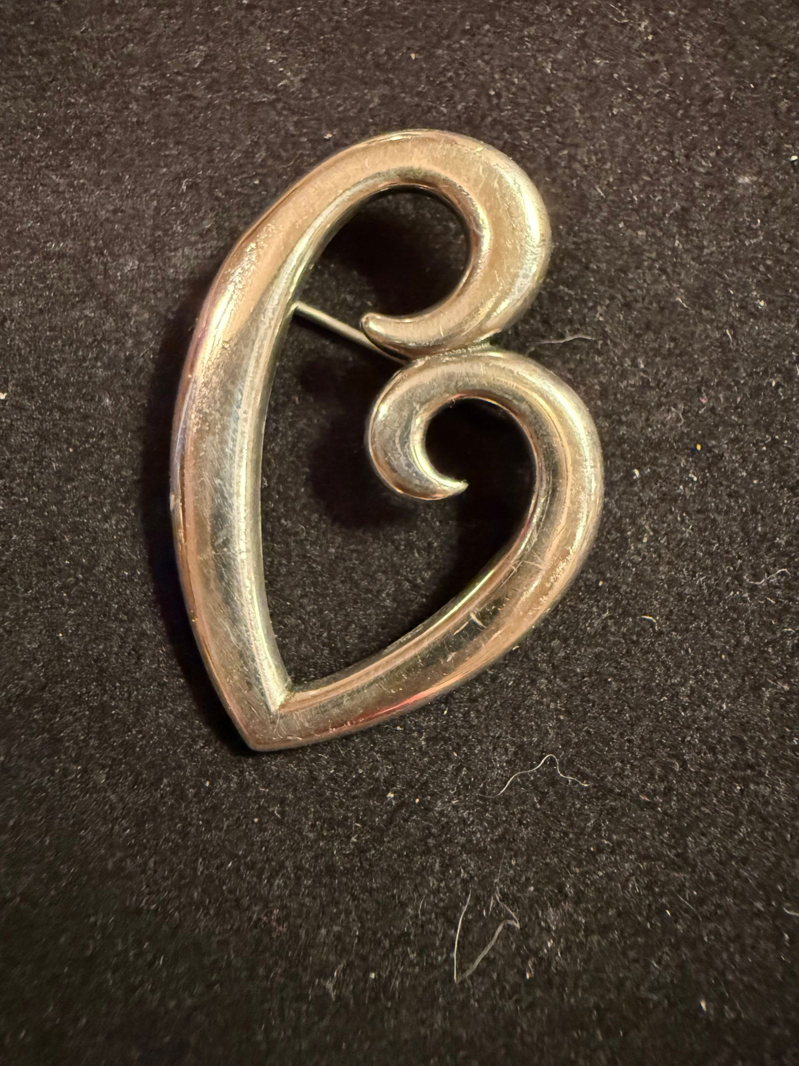 Vintage James Avery 925 Mother’s Love Heart Brooch: Vintage Sterling Silver James Avery Mother’s Love Heart Brooch, 1.5” - Retired design