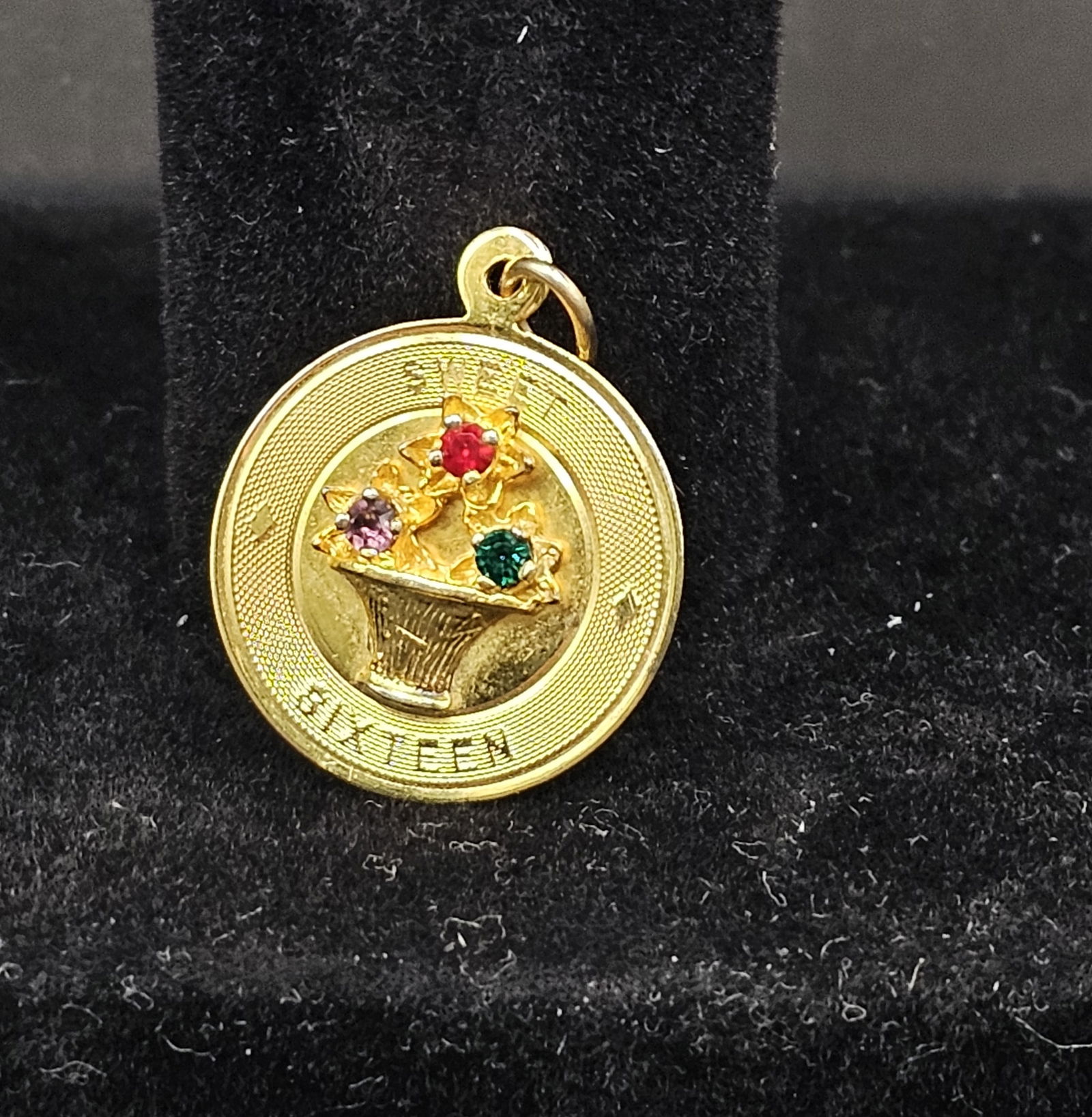 14k Sweet Sixteen Charm/Pendant: 14k Sweet Sixteen Charm/Pendant