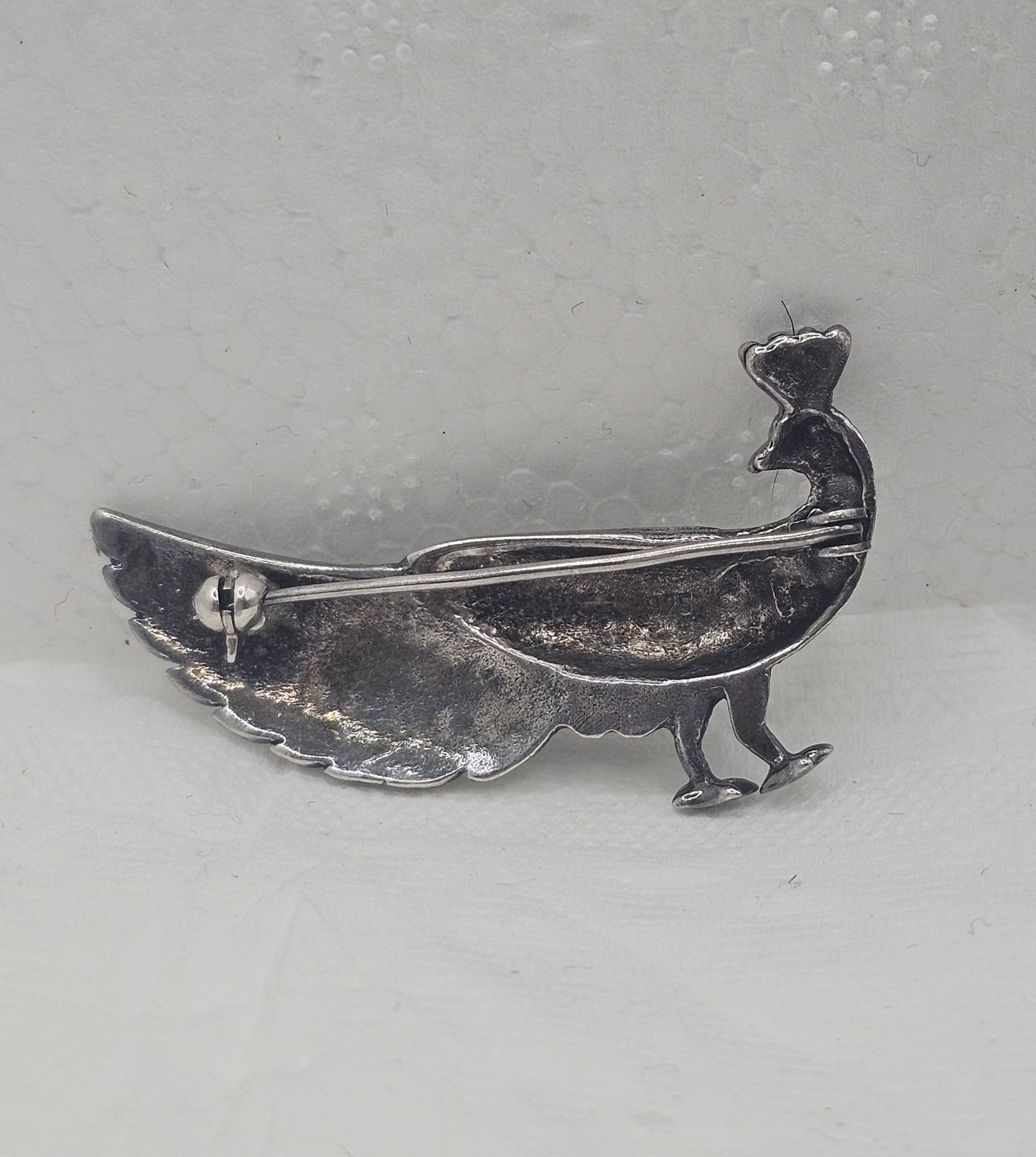 Judith Jack Sterling 925 Marcasite Peacock Brooch: Judith Jack Sterling 925 Marcasite Peacock Brooch, 1 3/4”