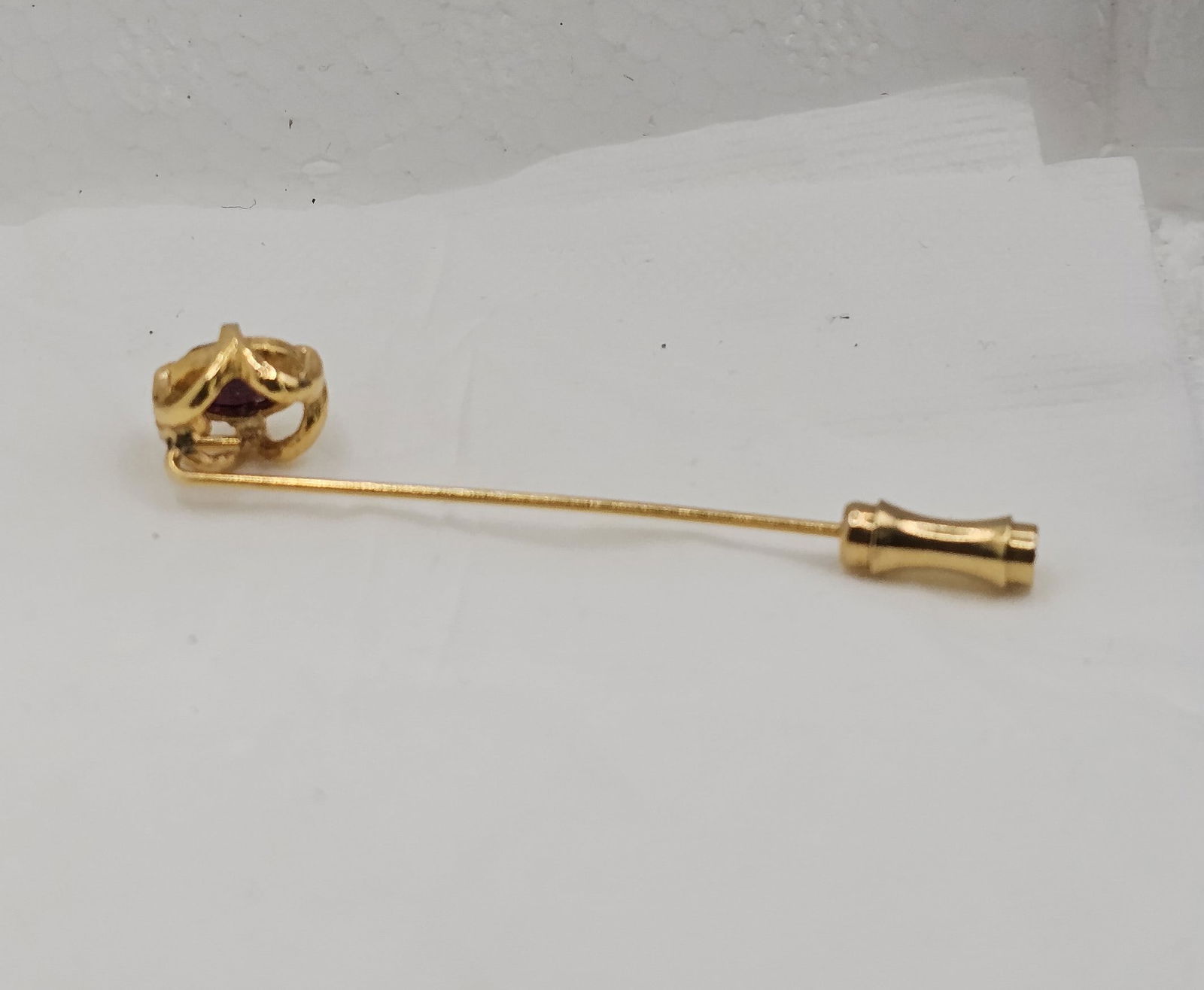 14k Yellow Gold Stick Pin with Amethyst (1 of 1)