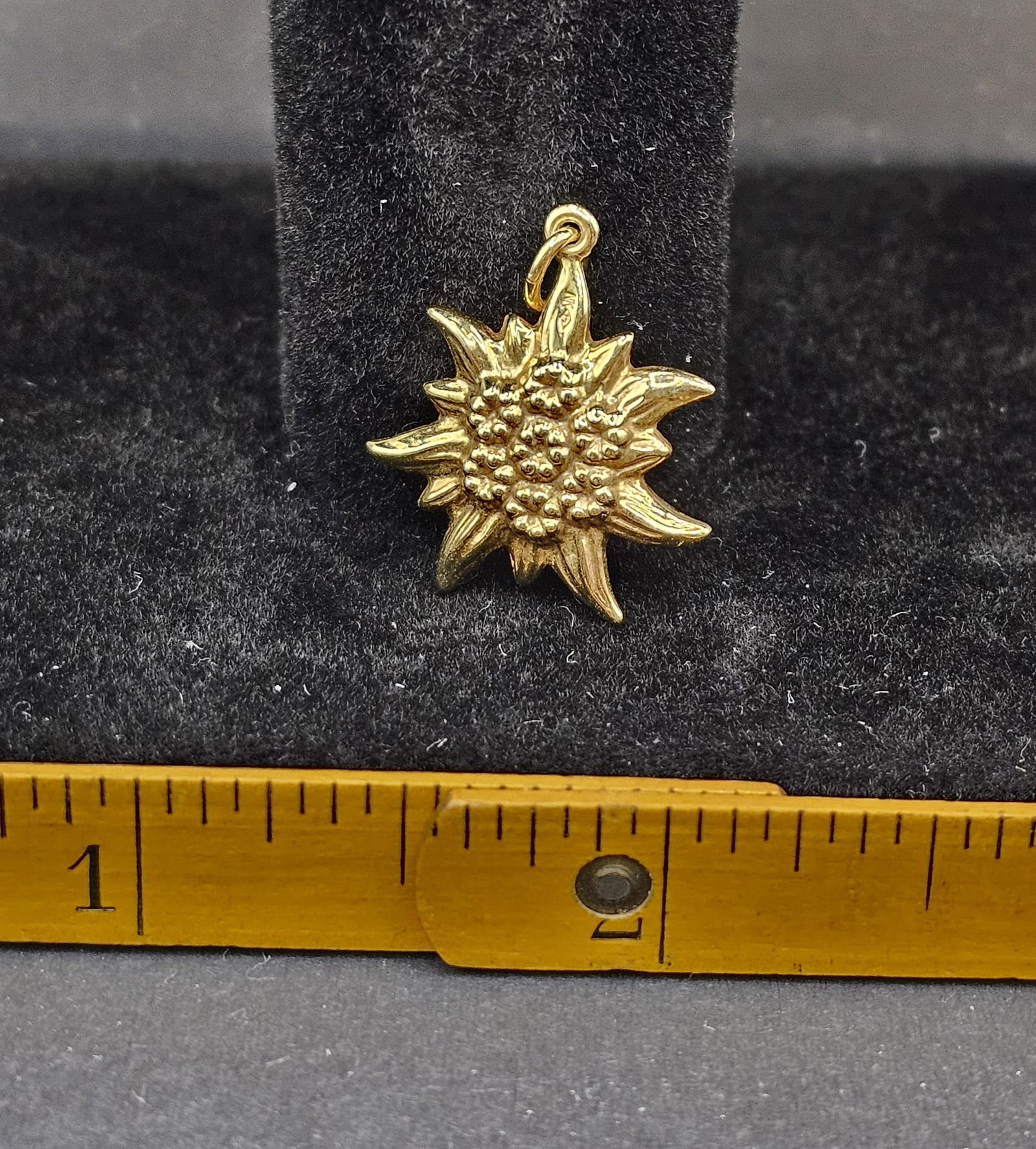 14k Double Sided Edelweiss Charm: 14k Double Sided Edelweiss Charm