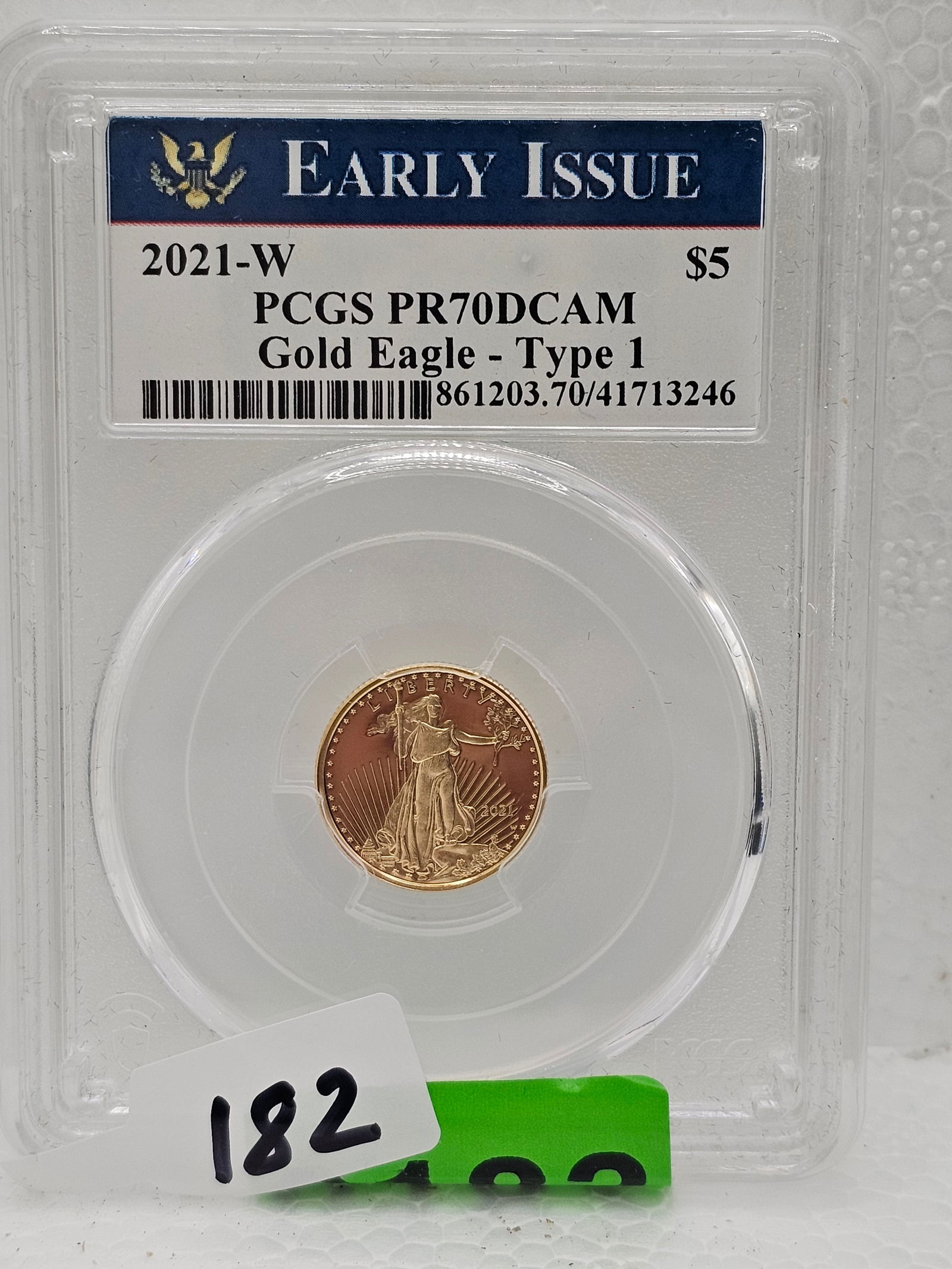 2021-W Early issue Gold Eagle $5, Type I: 2021-W Early issue Gold Eagle $5, Type I