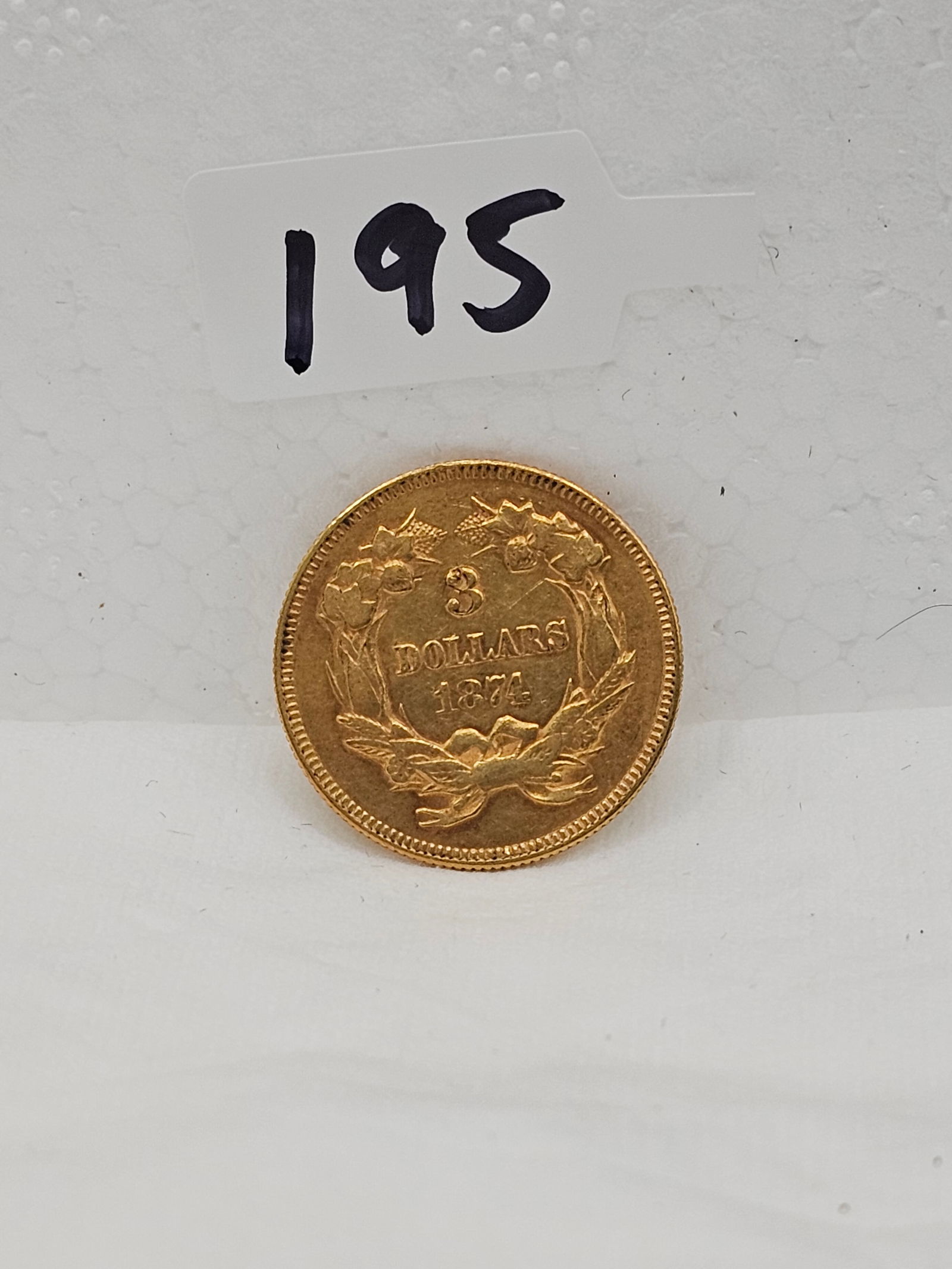 1874 Indian Princess Head $3 Gold Coin (1 of 1)